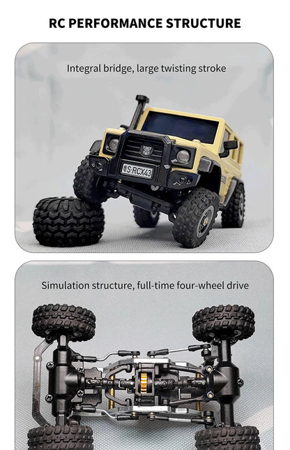 Mini RC 4WD Crawler Car with Remote Control Desert Yellow