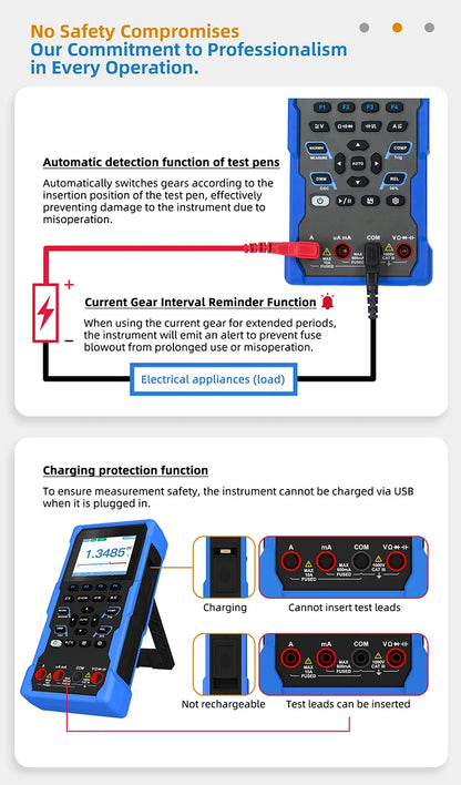 Portable Oscilloscope Multimeter AC/DC Voltage Current Tester