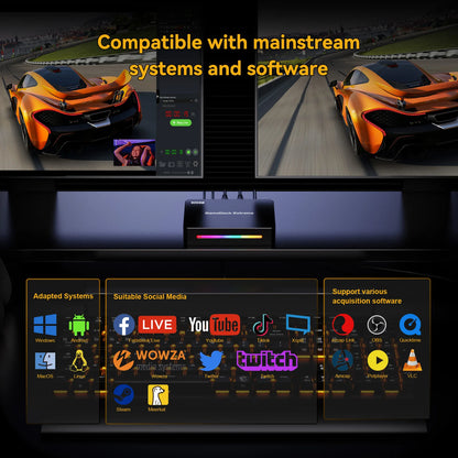 4K 60fps HDMI USB Video Capture Card for Streaming