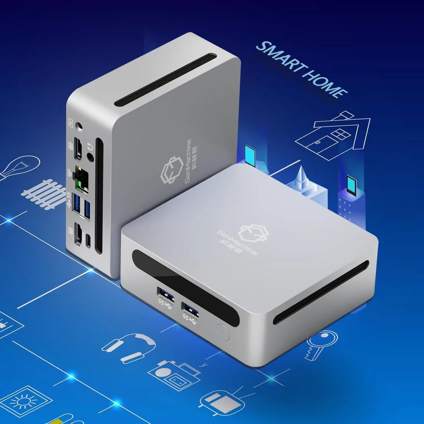 Compact Ryzen 7 Desktop PC 8GB 256GB