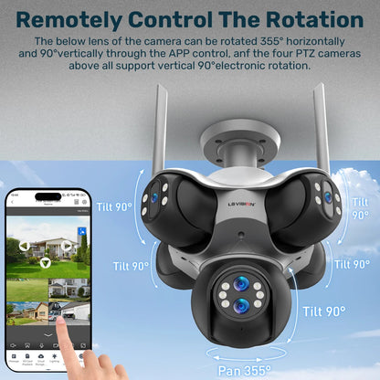 5 Screen Waterproof CCTV Camera Auto Tracking 128GB