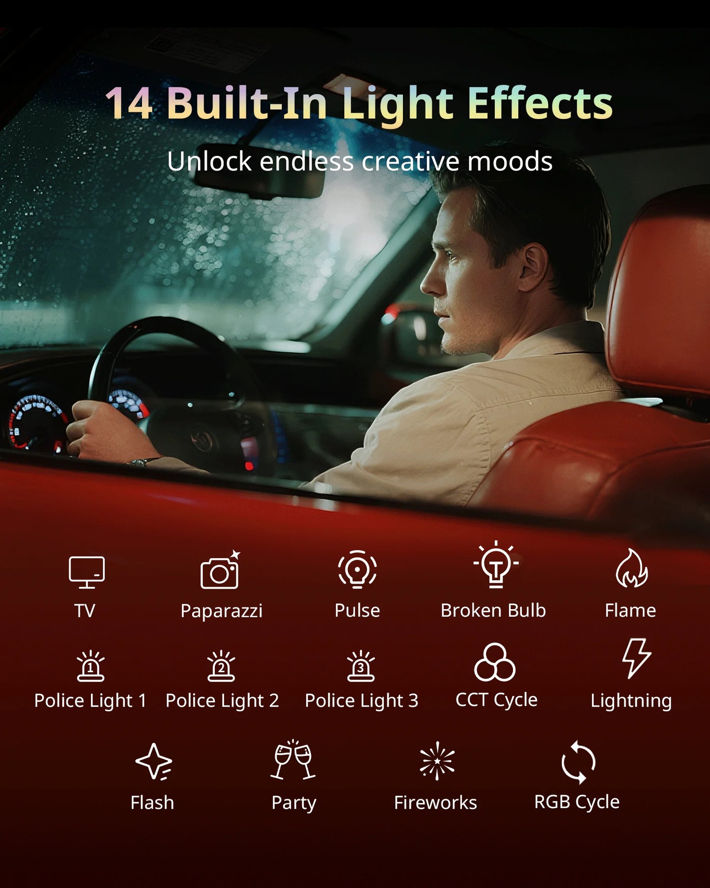 RGB Mini LED Video Light 4800mAh 14 Lighting Effects