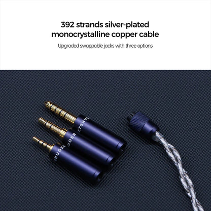 HiFi Wired IEM Earphones Planar Driver Bass Monitor Audio
