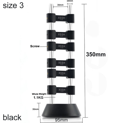 Heavy Duty Audio Cable Rack Stand Size 3 Black 2pcs