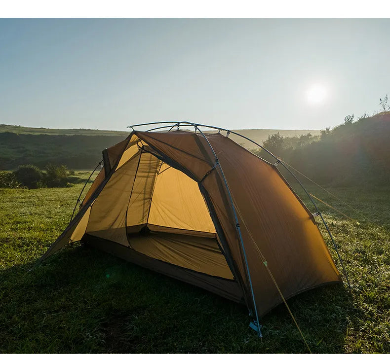 Ultralight 1-Person Camping Tent with 15D Silicone-Coated Fabric