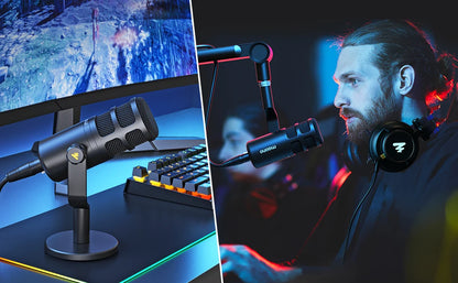 Broadcast-Quality Dynamic Mic XLR Gaming Studio Use
