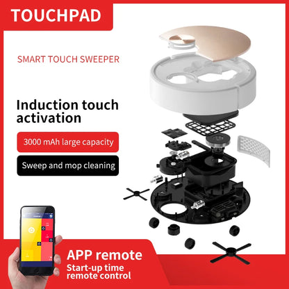 Gold Smart Robot Vacuum with App and Remote Control
