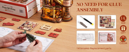 Wooden Mechanical Puzzle Kit with Music and Lights