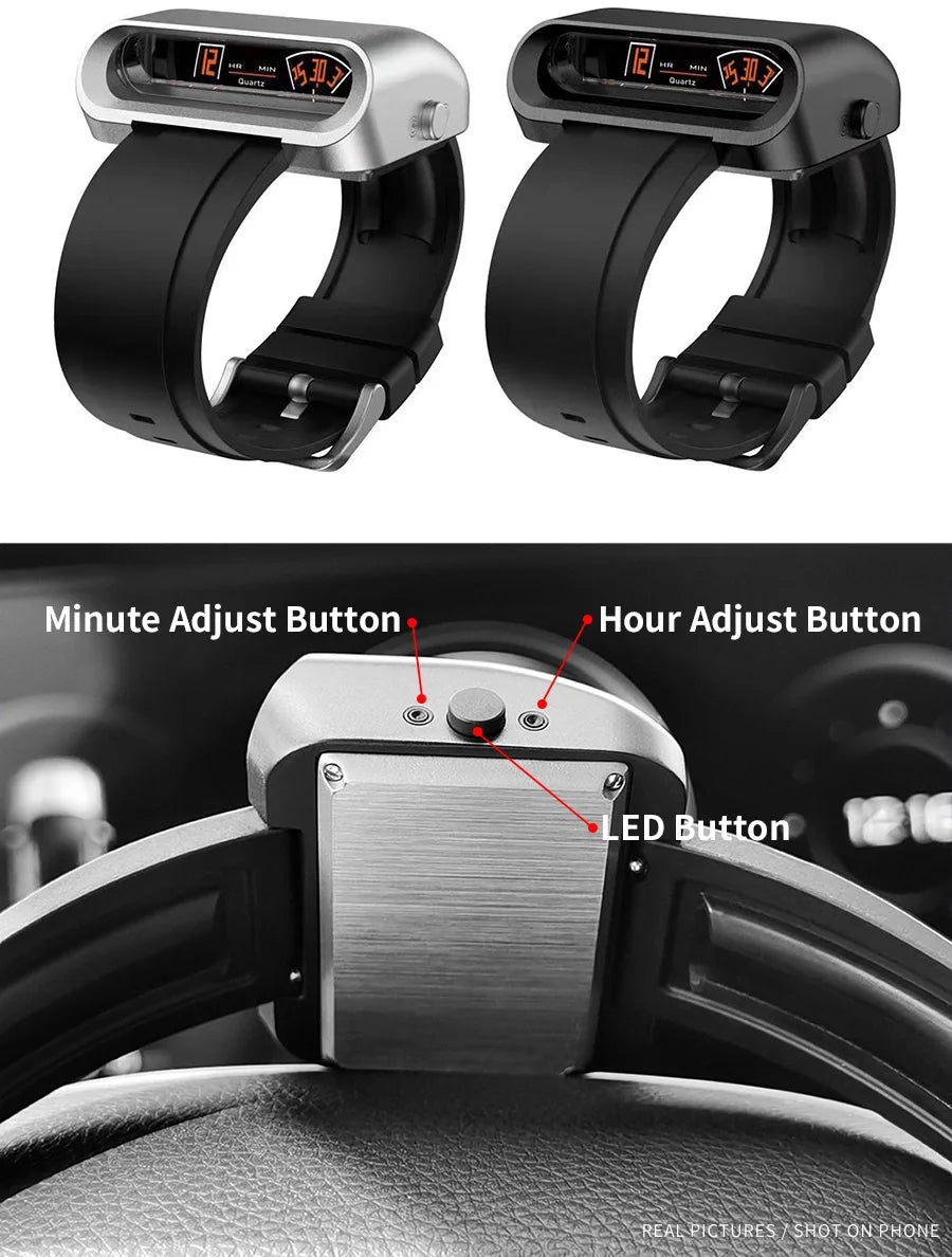 Silver Black Sport Watch with Durable Waterproof Design