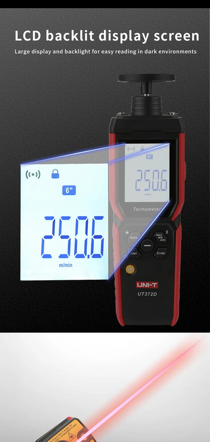 UNI-T Professional Contact and Non-Contact RPM Gauge