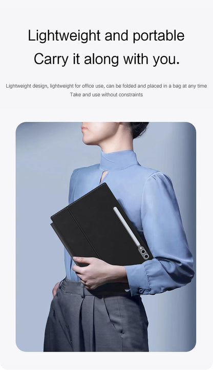 White Tablet Keyboard Case with Touchpad and Backlight