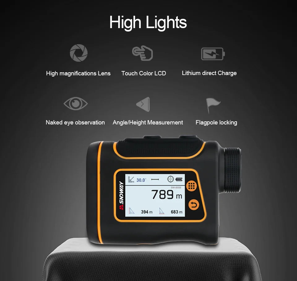 Laser Rangefinder Distance Meter with LCD Display