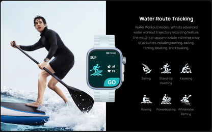 Fit 4 Pro Blue Smartwatch 10 Day Battery ECG