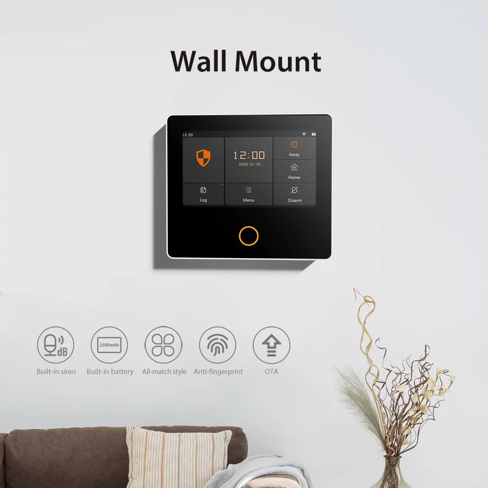 Smart Home Burglar Alarm 16-Piece Kit Touch Screen