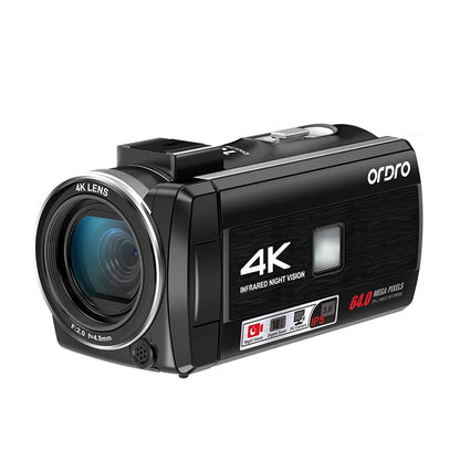 4K Vlogging Camcorder with IR Night Vision 18X Zoom
