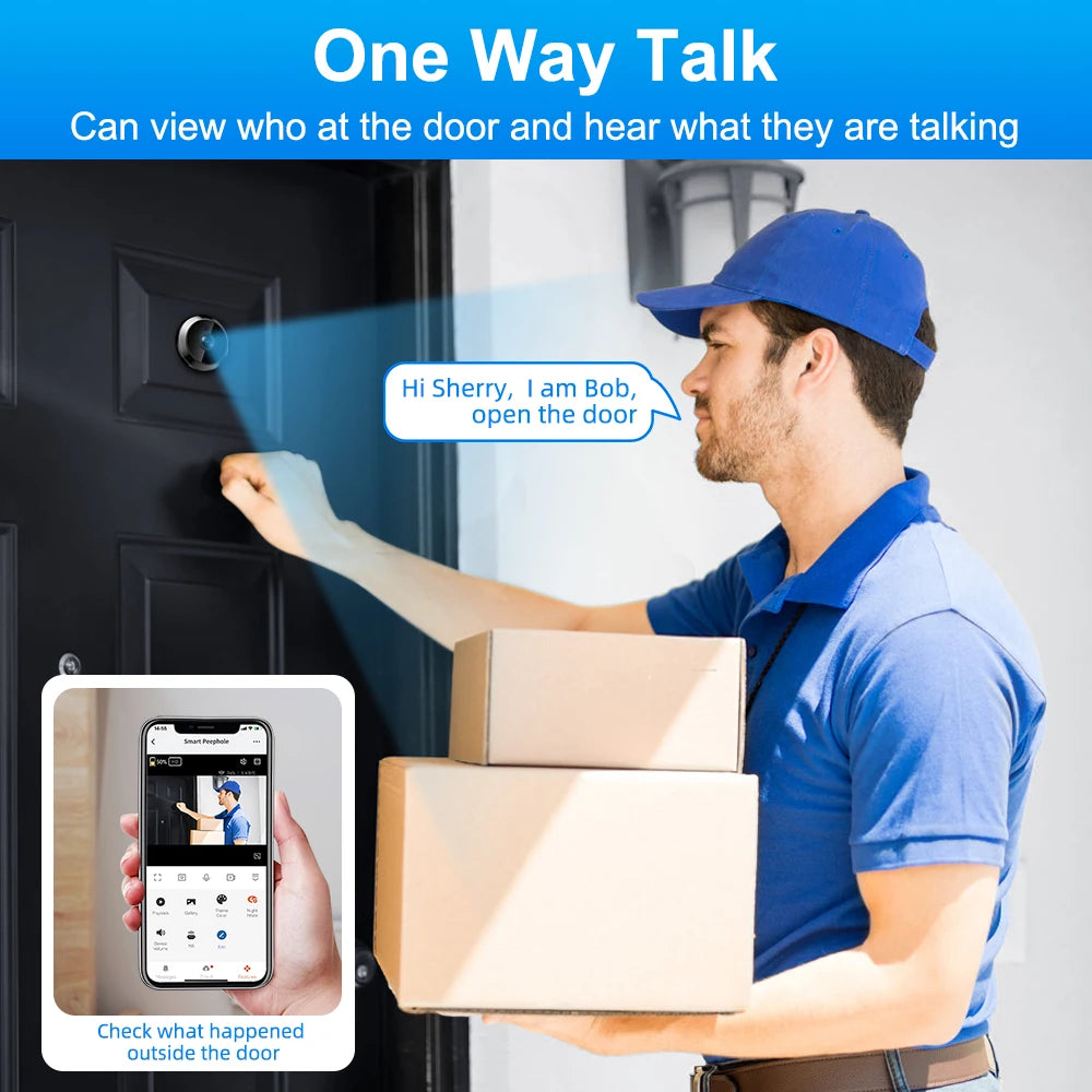 Digital Peephole Camera with 64GB Recording