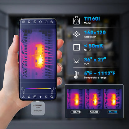 Portable Thermal Camera 160x120 for Electronics Maintenance