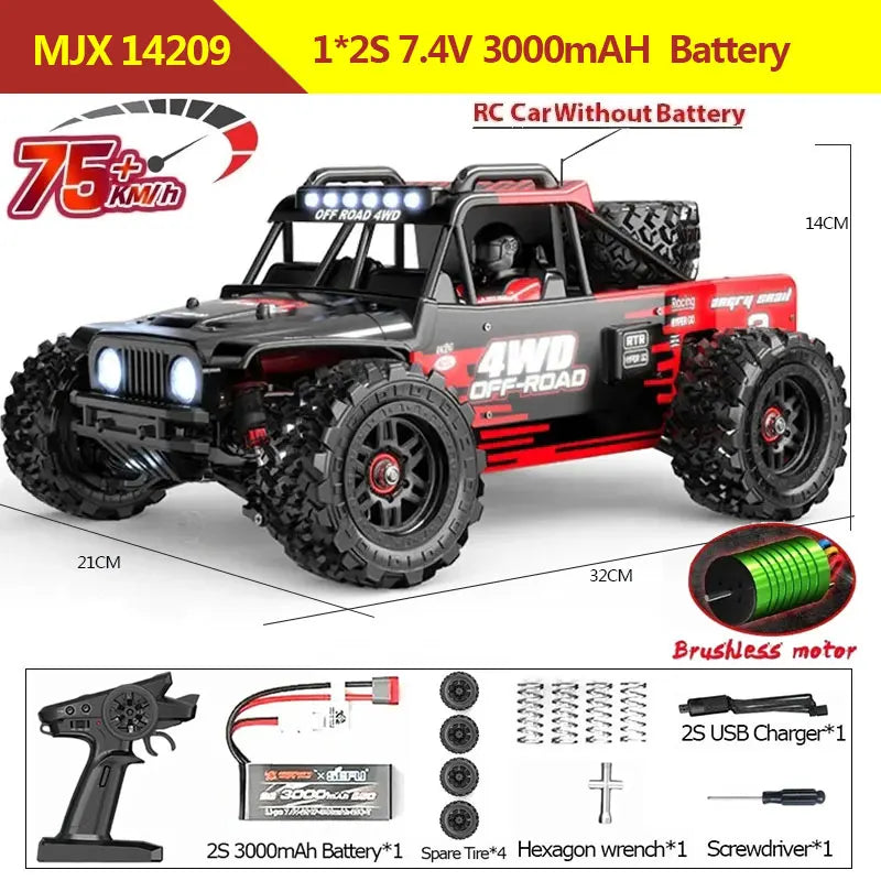High Speed 75km/h Brushless 4WD Off-Road RC Truck