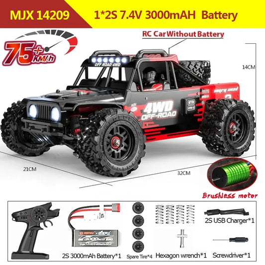 High Speed 75km/h Brushless 4WD Off-Road RC Truck