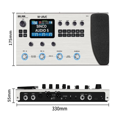 Guitar Multi-Effects Pedal with LCD Looper Drum Machine