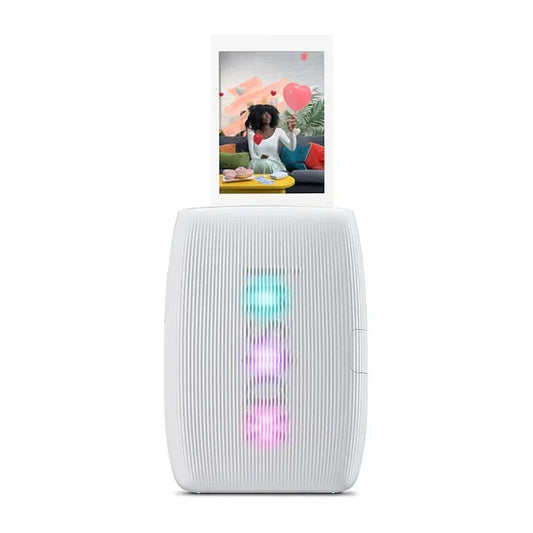 Wireless Instant Photo Printer Compact Smartphone Print Clay White