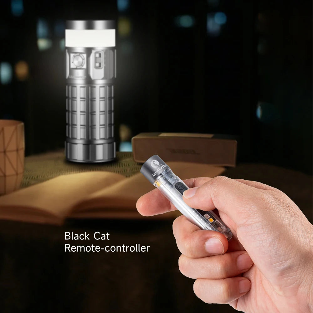 Portable Rechargeable LED Flashlight Remote Control Rainbow Light