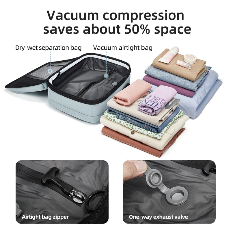Smart Travel Compression Backpack 16 Inch with Pump