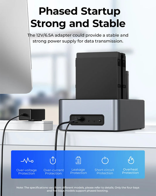 Four Bay SATA HDD Dock with USB 3 Point 2 Interface