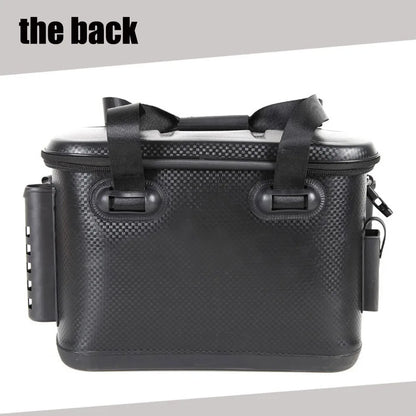 Small Waterproof Black Fishing Bag for Rods and Bait