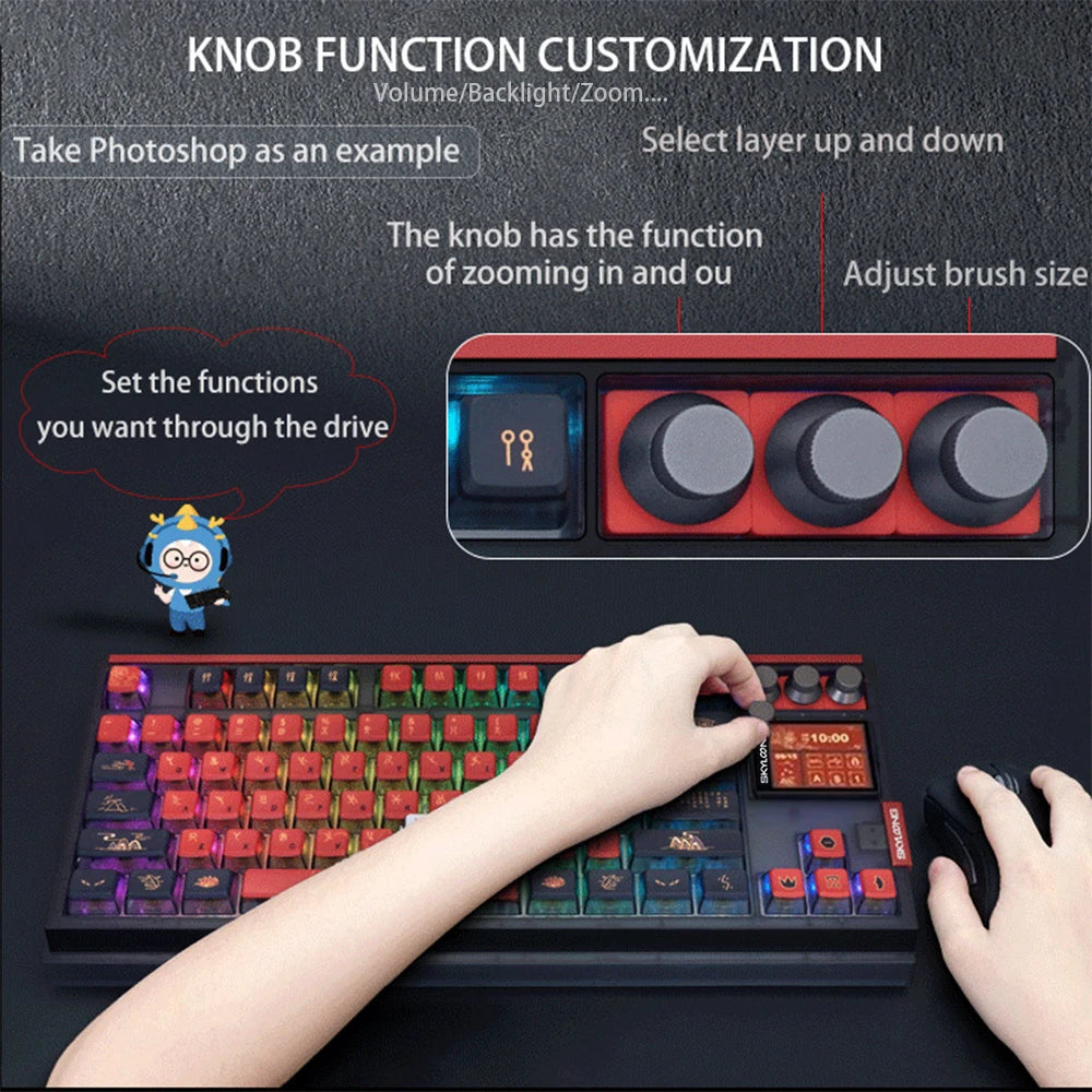 RGB Wireless Mechanical Keyboard Hot-Swappable 8000Hz