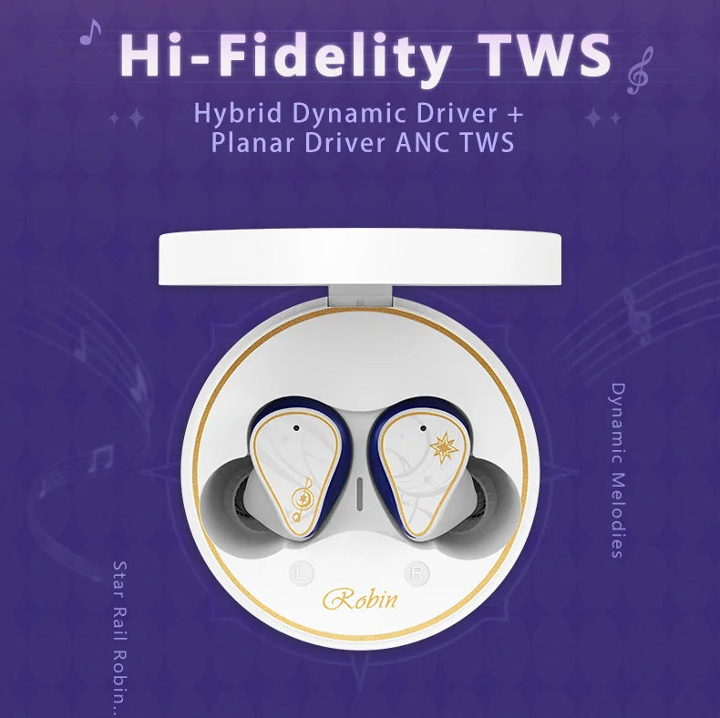 Hybrid ANC Wireless Earphones with Dynamic and Planar Drivers