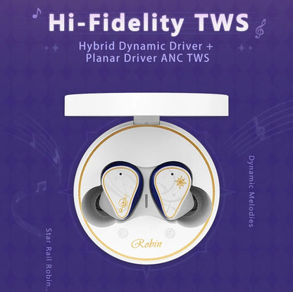 Hybrid ANC Wireless Earphones with Dynamic and Planar Drivers