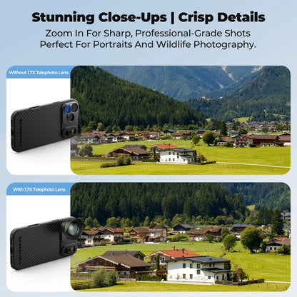Smartphone Telephoto Lens 1.7x for Sharp Zoom Photos