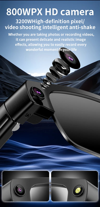AI Camera Glasses with Bluetooth Translation Function