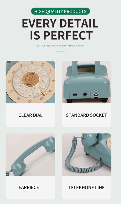 Retro White Telephone Audio Guestbook for Weddings and Events