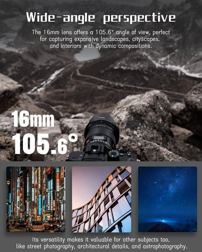 16mm F1.8 Full Frame Ultra Wide Lens Sony E Mount