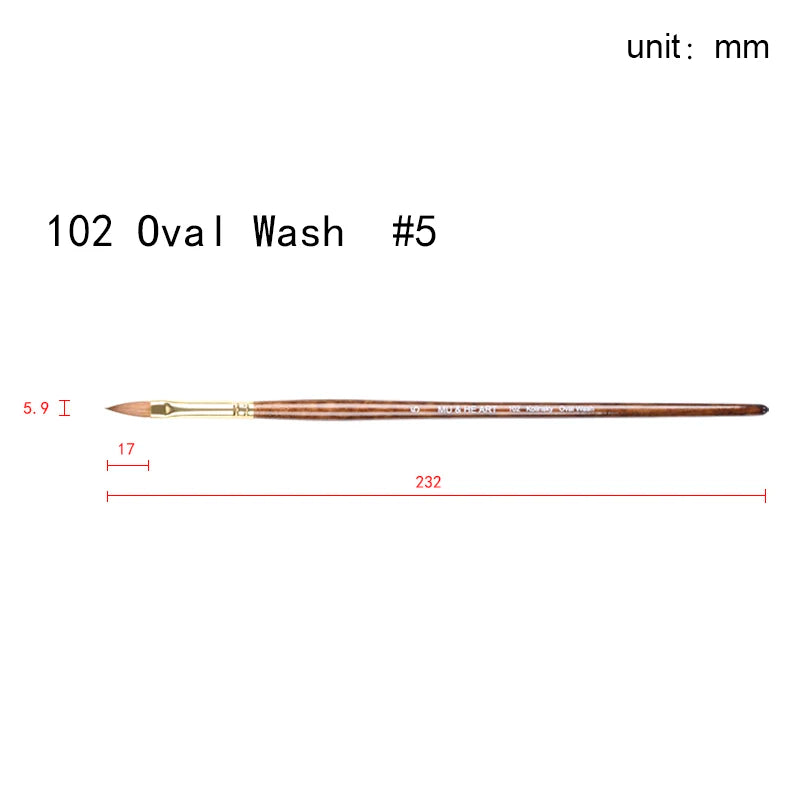 Kolinsky Hair Artist Paint Brush Set for Watercolor Acrylic Oil