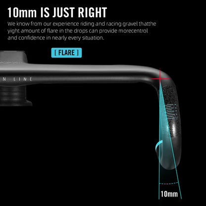 Ultralight 380mm Carbon Road Bike T1000 Handlebar