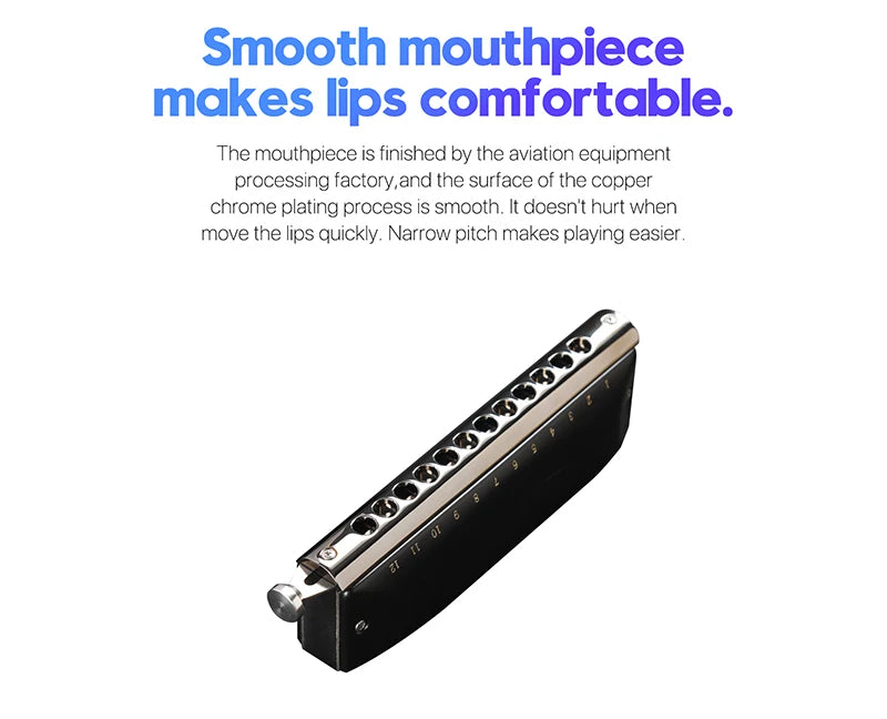 Professional 48-Tone Chromatic Harmonica Key of C