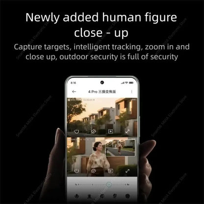 Smart 3K Outdoor Security Camera 360 with 32GB