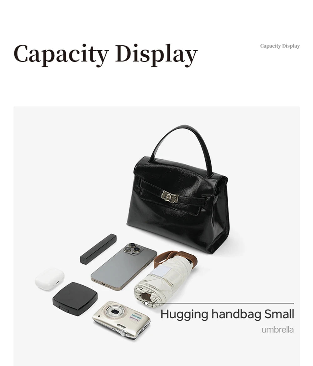 Black Large Capacity Shoulder Tote