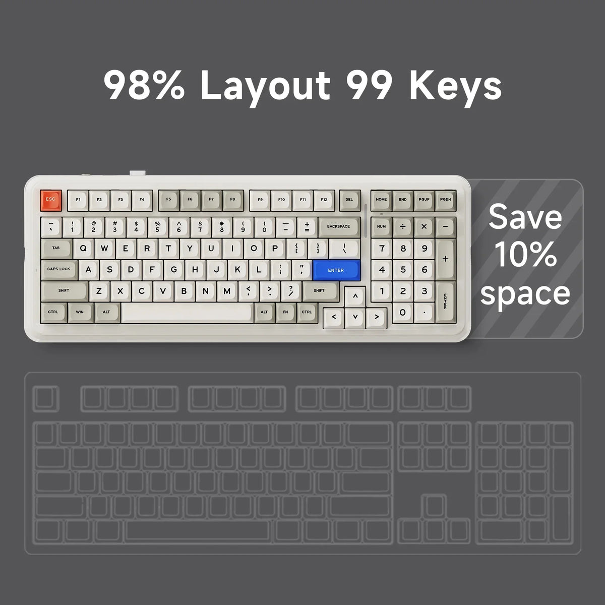 Wireless Mechanical Gaming Keyboard RGB Tri-Mode Hot Swappable