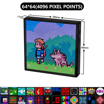 Large RGB 64x64 Smart Display Panel for Decor