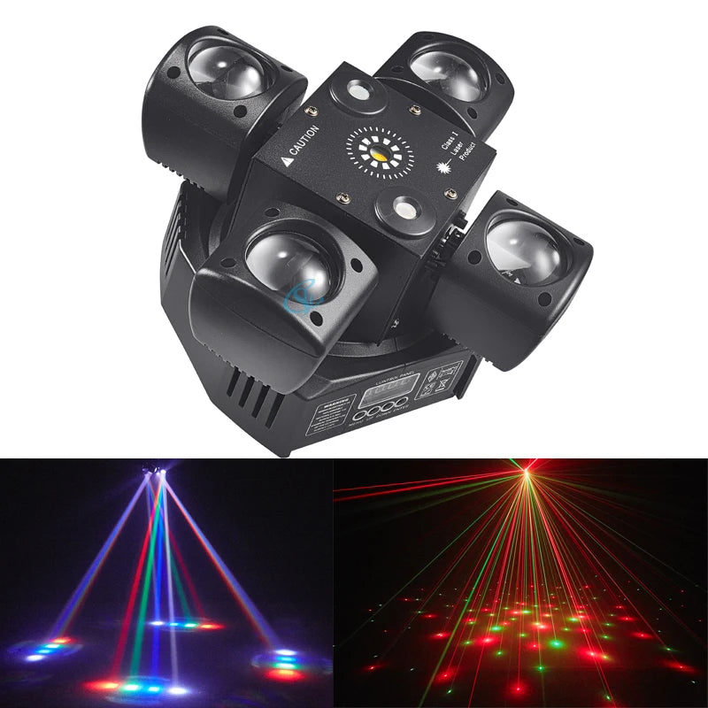48W LED Moving Head Light with Beam Laser Strobe