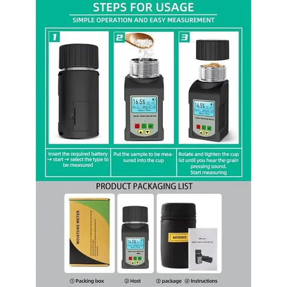 Smart Digital Grain Moisture Tester for Wheat Soybean Coffee