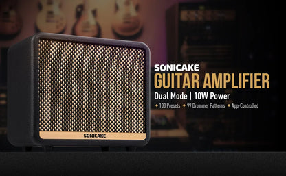 Portable Guitar Practice Amp 10W with 100 Presets