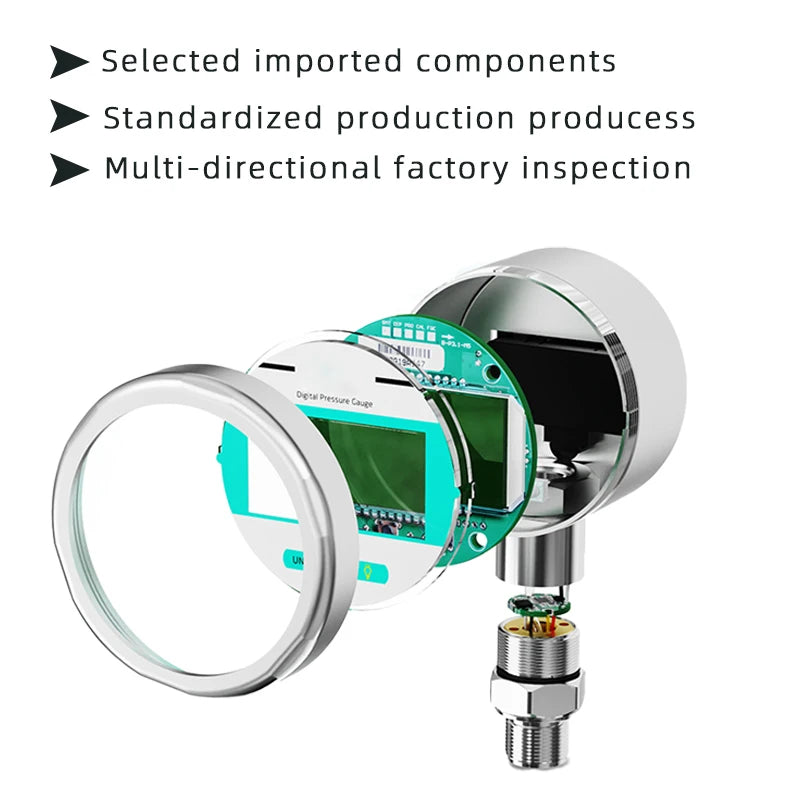Digital Pressure Gauge 0-1000bar LCD Backlight G1/4