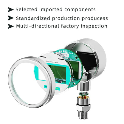 Digital Pressure Gauge 0-1000bar LCD Backlight G1/4