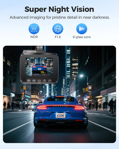 4K Car Dash Camera with GPS WiFi WDR & G-Sensor
