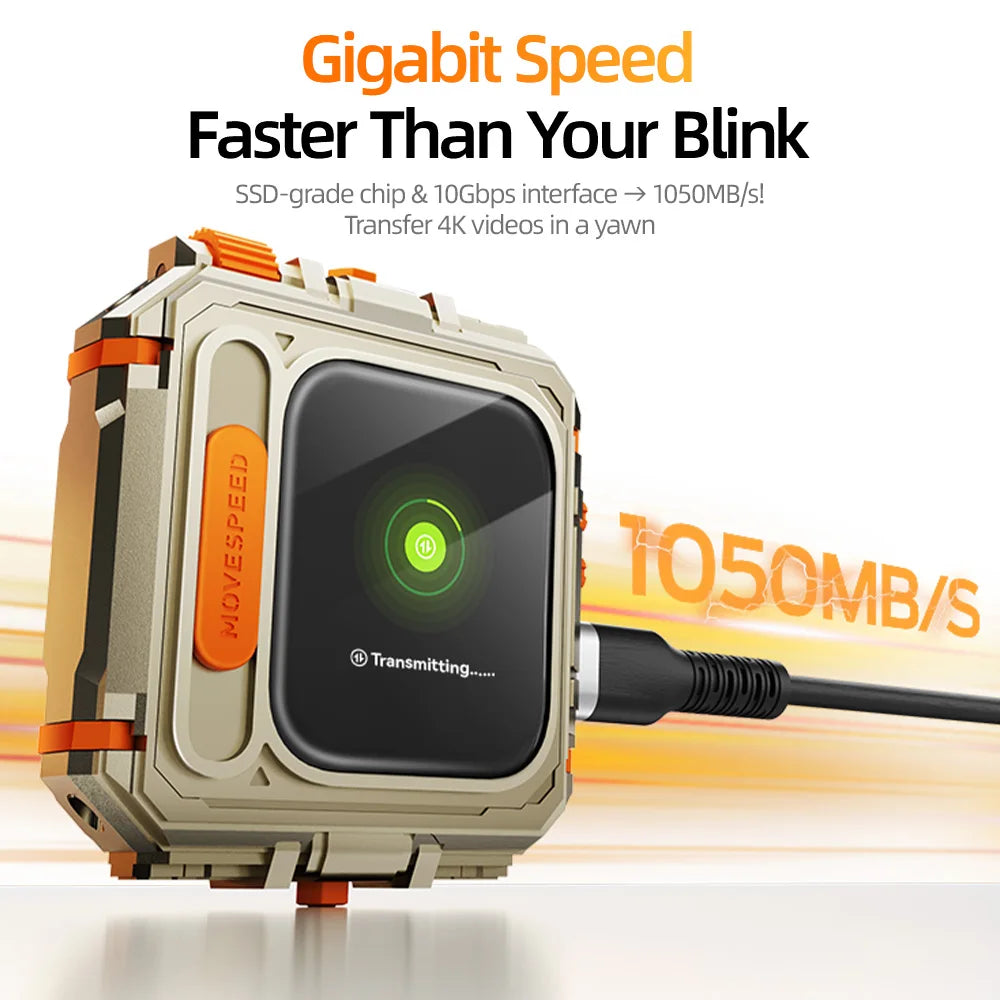 Secure 1TB External Solid State Drive with Fast Transfer